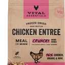 Vital Essentials Freeze Dried Dog Food, Chicken Mini Nibs, 5.5 oz Bag | Crunchy, Complete Meal or Topper, Made With 96% Chicken, Organs & Bone, High Protein Raw Nutrition, Grain-Free Recipe (EXP 11/30/26)