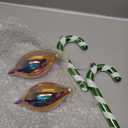 Green Candy Cane And Tear drop Ornament 4pcs