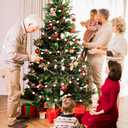 Christmas Pom Pom Garland, 3 Pack Cute Hanging Felt Ball Red White Green Pompom Bead Ornament String Banner Garland, Christmas Decorations for Tree Indoor Home Room Decor Xmas Birthday Party Supplies