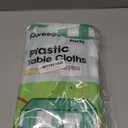 Pureegg Plastic Table Cloth Disposable 10 Pack, 54 x 108 Inch Table Cloths, Party, Picnic, Decorative Gingham Tablecloths, Rectangle, Green and White Checkered Cover, Leakproof & Sturdy, Green Plaid