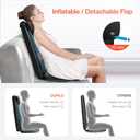 CuPiLo Back Massager for Pain Relief Deep Tissue - Shiatsu Massage Chair Pad for Back with Heat,Back Support Inflatable Flap Chair Massage,Gifts for Men Dad