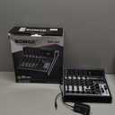 BOMGE Professional audio mixer 6 Channel Mixing Console with 99 DSP Effect,+48V Phantom, Bluetooth,USB Interface.2 AUX.FX Processor for studio recording & Live Performances