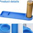 12pcs Desktop Prop and Park Tray, Desk Name Plates Holder Pencil Holder Organizer with Adhesive Grip and Separate Desktop Prop for School Classroom Office Station Supplies
