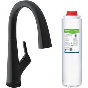 Elkay LKAV7051FMB Avado Single Hole 2-in-1 Kitchen Faucet with Filtered Drinking Water Matte Black
