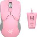 Razer Viper Ultimate Lightweight Wireless Gaming Mouse & RGB Charging Dock: Hyperspeed Wireless Technology - 20K DPI Optical Sensor - 78g - Optical Mouse Switch - 70 Hr Battery - Quartz Pink