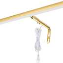 LED Picture Lights for Paintings Plug in, Adjustable Art Light Gallery Wall Light for Display Art Work, 16inch 6W 3000K Warm White, Gold Finish CRI80+