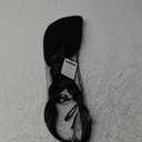 Half and Half Black Braided Costume Wig 19'' Long Black Pigtail Wigs Twin Braids Synthetic Hair for Halloween Party