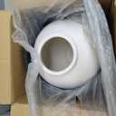 Large Ceramic Vase White Flower Vase,9.8 Inch Tall Big Vase for Home Decor,Minimalist Farmhouse Decorative Vase for Living Room,Dining Table,Bedroom,Kitchen,Entryway,Christmas