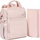 BELALIFE Baby Diaper Backpack Bag, Baby Essentials Travel Backpack for Moms Dads, with Changing Pad, Insulated Bottle Holders & Stroller Straps, Pink