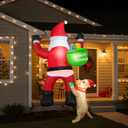 7 FT Outdoor Christmas Decorations Inflatables Climbing Santa Claus Decor with LED Lights, Christmas Blow Ups, Xmas Decorations for Window Roof Holiday Yard Party