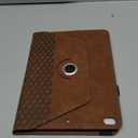 Case for iPad 6th / 5th Generation 9.7" 2018/2017,iPad Air 2 / Air 1 360 Degree Rotating PU Leather Folio Protective Cover with Auto Sleep/Wake,Card Holder&Shoulder Strap for Woman Man,Brown