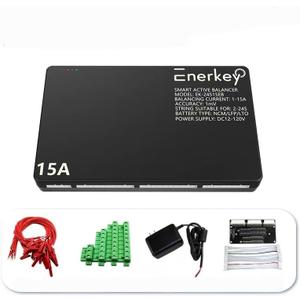 15A Smart Active Balancer 2S-24S Li-ion LiFePO4 Lithium 12V-120V Battery Equalizer