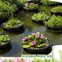 Weysat 8pcs Pond Plant Baskets Hydroponic Baskets 8.3 Inch Round Aquatic Plant Net Pot Large Plastic Net Container Black Mesh Pond Container for Hydroponics Live Aquarium Nursery Grow