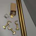 Heavy Duty Curtain Rods,1 1/4" Large Diameter Premium Nonadjustable Curtain Rod,60in/5ft Custom Window Treatment Rods with Durable Aluminum Brackets and End Caps,Gold Finish