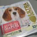 Paw Inspired 32ct Disposable Dog Diapers | Female Dog Diapers Ultra Protection | Diapers for Dogs in Heat, Excitable Urination, or Incontinence (Medium)