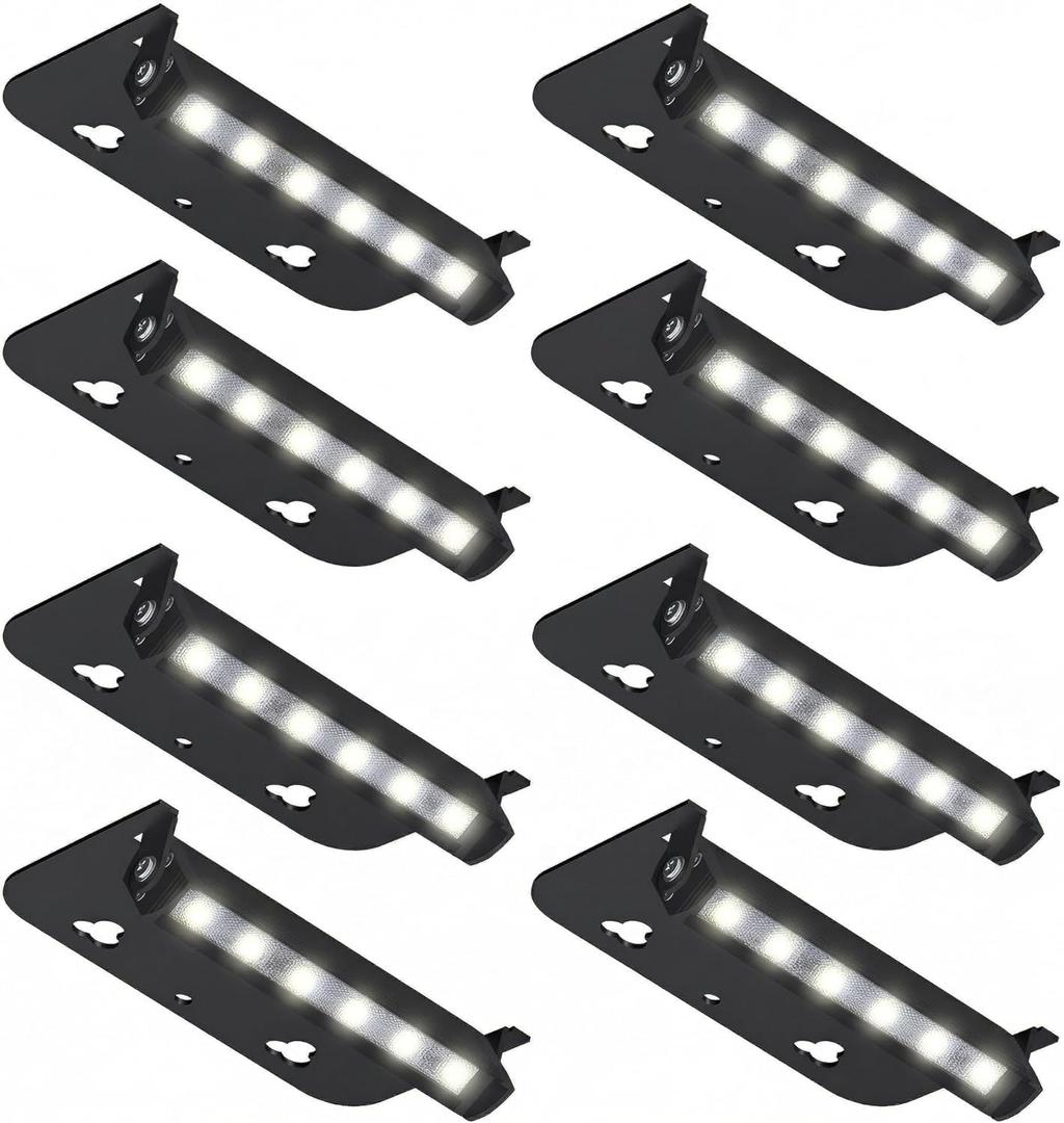 4inch Retaining Wall Lights 1.8W LED Hardscape Paver Lighting,5000K Daylight White Waterproof Outdoor Step Lights,12V AC/DC Low Voltage Landscape Lighting-8Packs