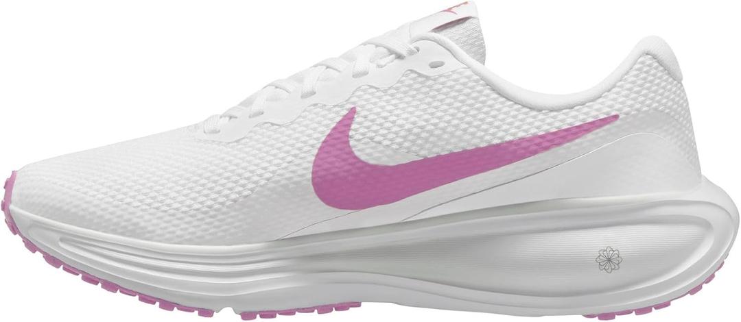 Nike Women's Revolution 8 Road Running Shoes, White/Light Magenta-Orange Pulse, 9.5