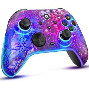 Switch Controllers for Nitendo Switch/Lite/OLED, 1200mAh Wireless Switch Pro Controller, 10 Colors Light & Cool Nebula Design, Switch Turbo controller with Vibration/Motion Control/Turbo/Gyro/Wake up