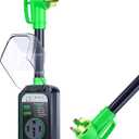GEARGO RV Surge Protectors 50 Amp Waterproof, [2025 New Upgraded] RV Circuit Analyzer, Full Protection RV Adapter Plug for Camper(Green)
