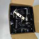 Kwikset Balboa Entry Door Handle with Lock and Key, Secure Keyed Reversible Lever Exterior, Doorlock, For Front Entrance and Bedrooms, Matte Black, Pick Resistant Smartkey Rekey Security