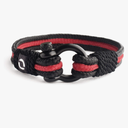 Mens Rope Bracelet - Stainless Steel Black Shackle, Extremely Durable and Scratch Resistant Waterproof Paracord, Handmade, Nautical Wristband for Men, 6.5 inches