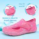 XIHALOOK Water Shoes for Kids Boys Girls Wide Toe Barefoot Quick Dry for Beach Swim Pool Surf Aqua Sports (9 Toddler, Pink Elf)