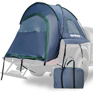 Pickup Truck Tent 5.5-6.0 Ft Truck Bed Tent 210D PU2000 Waterproof 2-Person UV50+ All-Weather Camping Gray-Green