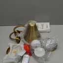 Vintage Cordless Gooseneck Battery Operated Wall Sconces Set of 2, Gold Bedside Battery Powered Wall Decor Lamps with Remote Control, Wireless Indoor LED Lights Fixture for Bedroom Hallway