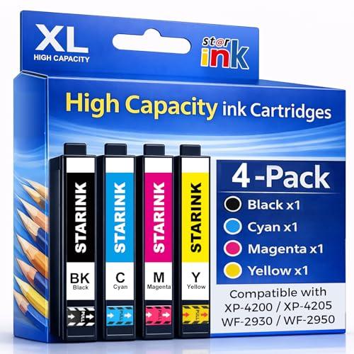 Starink Remanufactured Replacement for Epson 232 232XL Ink Cartridges Combo Pack for Workforce WF-2930 WF-2950 Expression XP-4200 XP-4205 Printer Ink,Replacement for Epson 232 Ink Cartridge,4 Pack