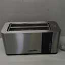 Mueller UltraToast Full Stainless Steel Toaster 4 Slice, Long Extra-Wide Slots for Bagels and Waffles, 6 Browning Levels, LED Display, Cancel/Defrost/Reheat Functions & Removable Tray, Kitchen Gadgets
