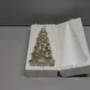 KI Store Lighted Glass Christmas Tree Figurine with Timer  Mercury Glass Christmas Decoration Battery Operated for Centerpieces Window Tabletop Mantel