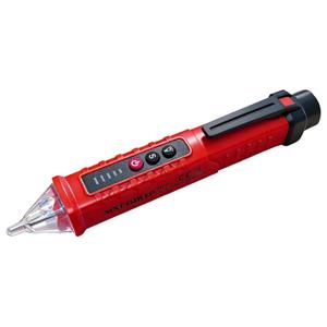 MXCOIRTP Voltage Tester, Non-Contact Voltage Detector, Electrical Tester, 3 Ranges AC 12V/48V/70V-1000V, Live/Null Wire Tester with Buzzer Alarm and Flashlight, Wire Breakpoint Finder - Red