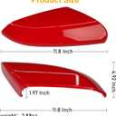 Moonlinks Compatible with 2016-2021 Honda Civic Passenger Side Mirror Cover Replacement,Red Mirror Cap for 10th Gen Civic,2019-2022 Insight,Right Side(1PC)