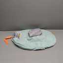 Boon Puff Inflatable Baby Bather - Infant Bathtub Includes Microfleece Cover and Contoured Sides  Inflatable Baby Bathtub for Newborns and Infants (Mint)