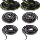 Rubber Realistic Prank Fake Snake: Scare Birds Squirrels Away Keep Deterrence for Garden Lifelike Large Plastic Black Snake Props 6 PCS for Outside Halloween Decorations