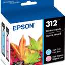 EPSON 312 Claria Photo HD Ink Standard Capacity Light Cyan/Magenta (T312922-S) Works with Expression XP-8500, 8600, 8700, 15000