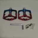 Road/Mountain Bike Pedals - 3 Bearings Bicycle Pedals - 9/16 CNC Machined Flat Pedals with Removable Anti-Skid Nails