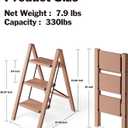3 Step Stool Foldable Ladder, Lightweight Aluminum Step Ladder