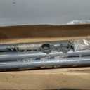2 Pack Shade Sail Poles, 12Ft Sun Shade Poles with Spiral Drill Bit -Gray