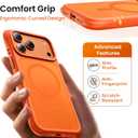 ORNARTO Magnetic for iPhone 17 Pro Max Case, 7X Military-Grade Drop Protection, Compatible with MagSafe, Slim Shockproof Translucent Matte Phone Case for iPhone 17 Pro Max 6.9", Orange