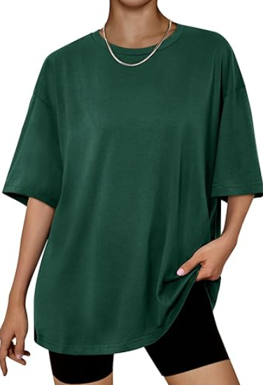 Trendy Queen Womens Oversized Summer T Shirts Fashion Workout Plus Size Tops Short Sleeve Beach Vacation Gym Clothes 2025