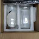 Glass Sourdough Starter Jar 2 Pack, 24 oz Wide Mouth Organic Sourdough Starter Kit with Date Marked Band, Thermometer, Cloth Cover & Metal Lid, Reusable Bread Baking Supplies, Bread Making Accessories