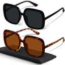 miyya Oversized Polarized Sunglasses Women, Trendy Retro Sun Glasses for Women 2025, Oversized Shades