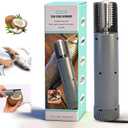 Electric Coconut Grater Machine, Portable Handheld Coconut Scraper Peeler Shredder, Wireless Automatic Anti-splash Rotating Kitchen Grater, Stainless Steel Coconut Electric Roller(High-grade gray)