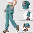 28"/30"/32"/34" Inseam Womens Hiking Pants Tall Quick Dry SPF Cargo Pants Lightweight UPF 50+ Dry Fit 4 Zipper Pockets (L)