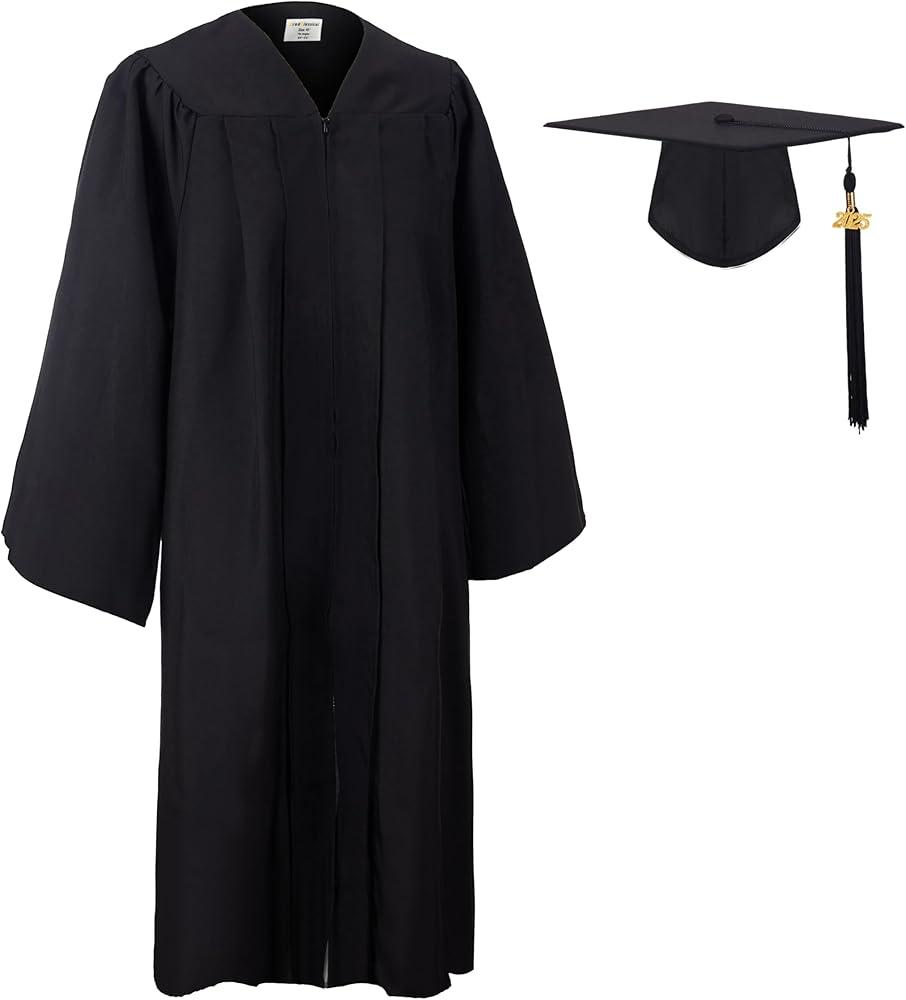 Newrara Graduation Gown Cap Tassel Set 2025, Size: Medium 48(5'3"-5'5")