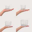 Set of 8 Square Glass Vases for Centerpieces  2.36in /3.15in/ 4in/5in Clear Short Flower Vase, Plant Terrariums, or Candle Holders for Wedding Centerpieces, Office Decor, Home Dcor, Parties