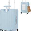 MRPLUM 20" Carry On Luggage Double Handle Suitcase with Net Pocket,Blue, 20.3"x12.6"x9.8"