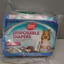 Simple Solution Disposable Dog Diapers, Female Dog Diapers, Puppy Potty Training, Incontinence and Heat Cycle Protection, Medium Diapers for Dogs, 15-23 Inch Waist, 30 Count