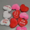 Kathfly 16 Pcs Valentine's Day Conversation Heart Plush Throw Pillows Candy Plush Conversation Hearts Valentines Stuffed Throw Pillow Decoration for Wedding Holiday Party Favors(White, Pink, Red)